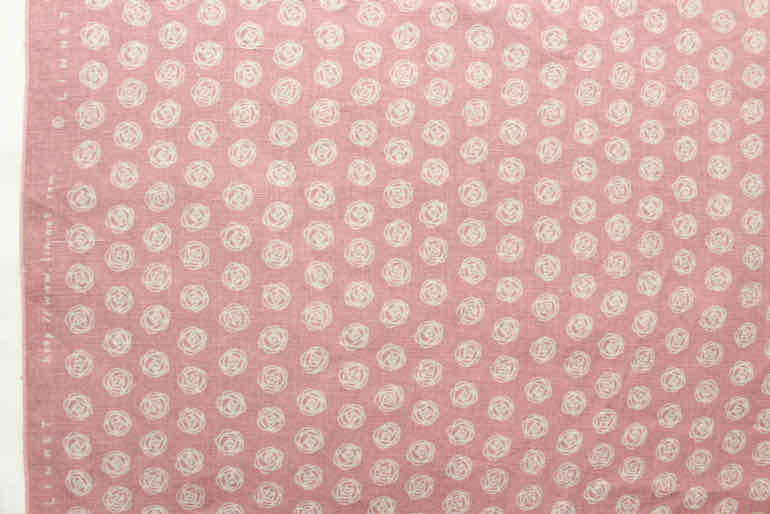 LINNETリネンプリント <br />
        ローズドット・Flax pink